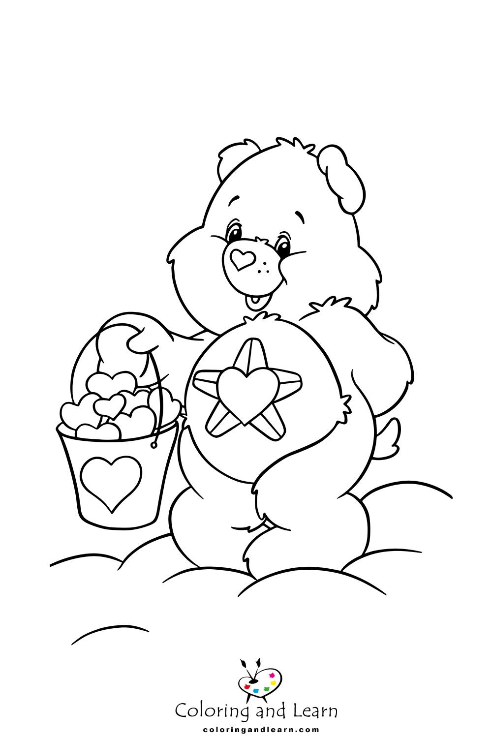 charming care bears coloring pages for kids printable jpg