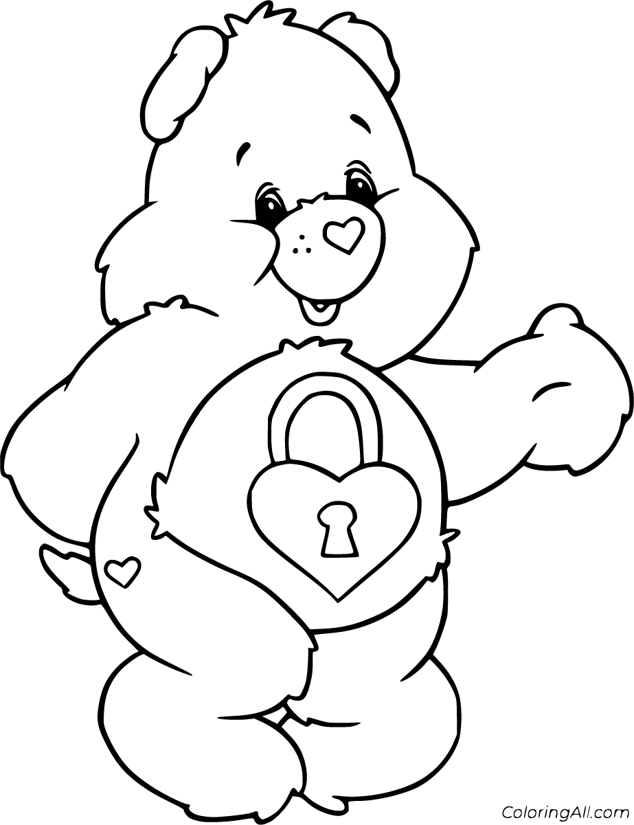 charming care bears coloring pages for kids printable jpg