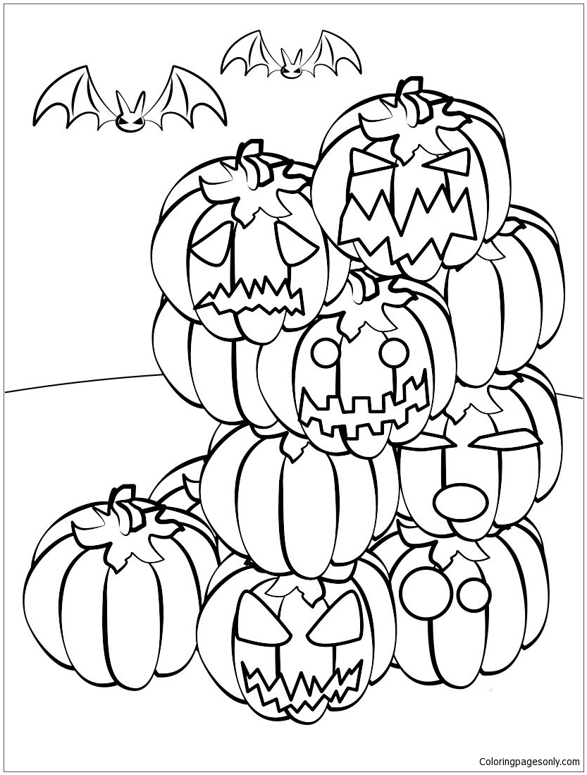 spooky jack oae lantern coloring pages printable jpg