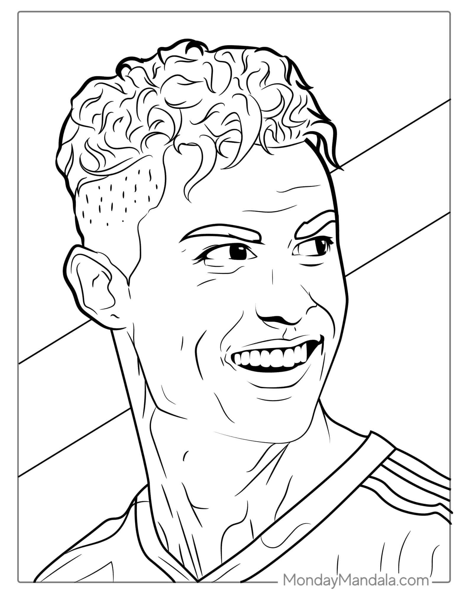cristiano ronaldo smiling coloring sheet x jpg jpg