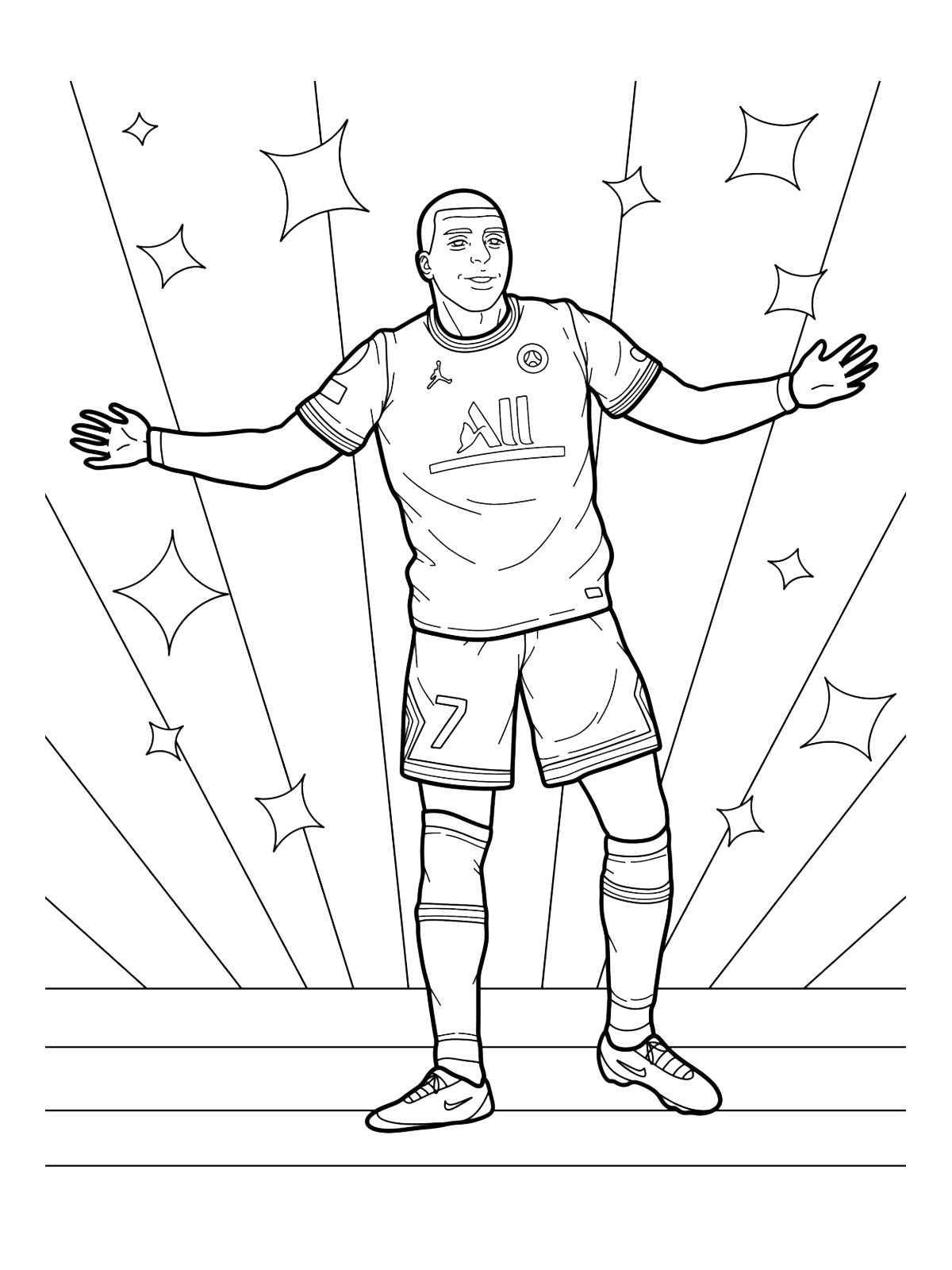top mbappe coloring pages printable jpg